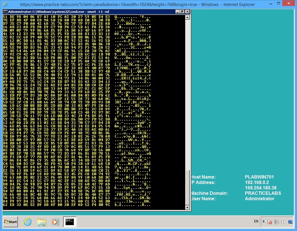 Practice Labs screenshot.